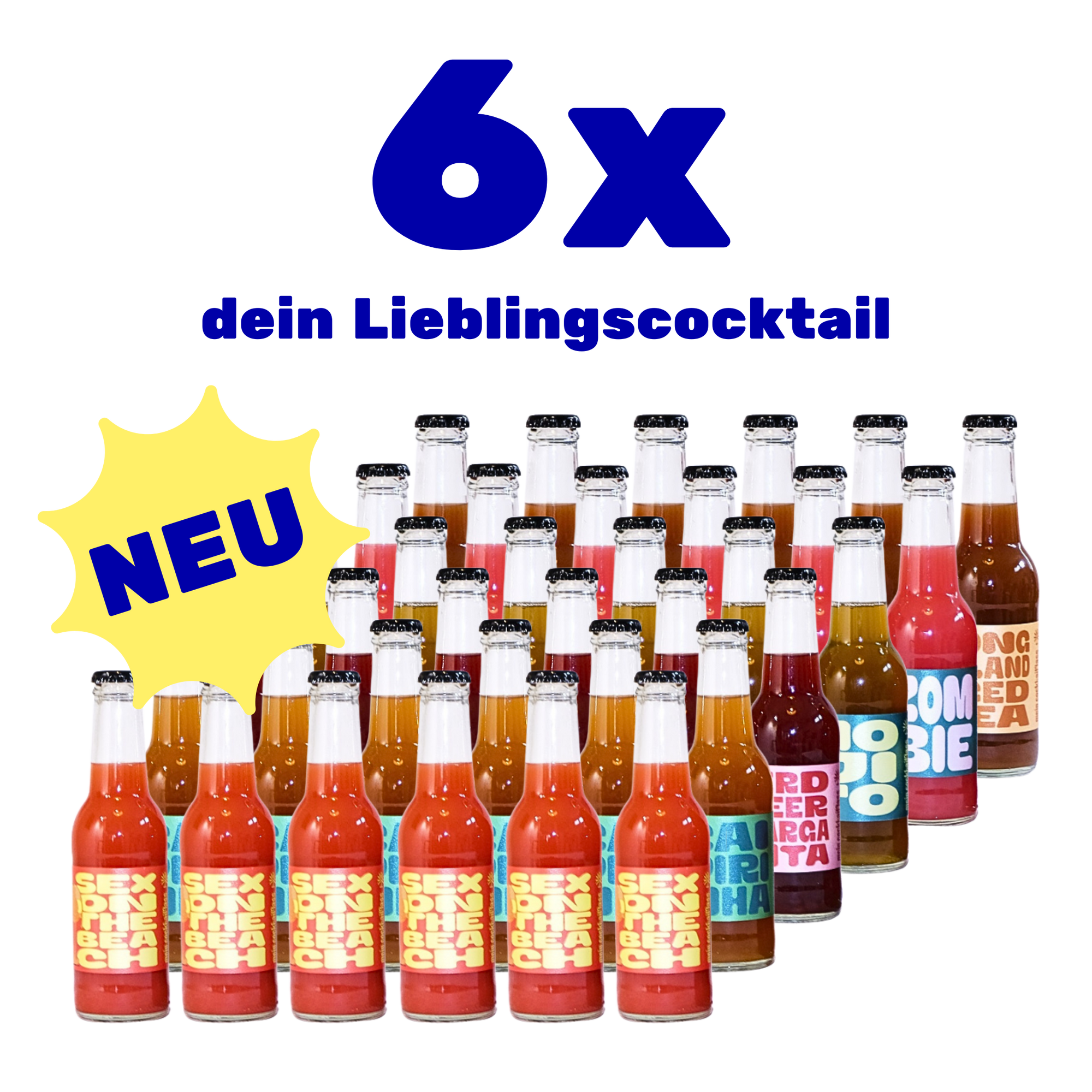 Cocktailflaschen 200ml 6er-Pack Bundle